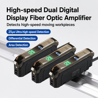 Amplificateur de fibre optique industriel haute vitesse Jingjiang ES 25us avec double affichage numérique et fonctions de synchronisation par capteur photoélectrique