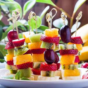 Pics à cocktail en bambou de 6 pouces brochettes cure-dents pour apéritifs choix alimentaires avec noeud en boucle pour barbecue événements fête - Product Image 3