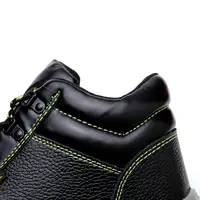 Botas de segurança anti-furo, sapatos industriais de segurança anti-esmagamento com peso leve de couro e aço