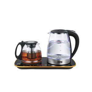 Winningstar High Borosilicate Glass Double Gold <b>Temperature</b> <b>Control</b> Electric <b>Kettle</b> Set (3-piece set, fast heating) - Product Image 5