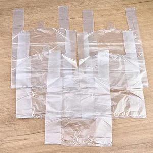 หัวหม่าเหิงชุนถุงของขวัญใสพร้อมหูหิ้ว 50 ชิ้น, ถุงของขวัญพลาสติกสำหรับของขวัญ - 11.8 x 17.3 นิ้ว - Product Image 3