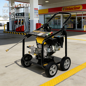 Hidrolavadora Industrial de Gas LINGBEN 170C, 2400 PSI, 2-2.4 GPM, Limpiadora de Alta Presión de Uso Pesado <span class=keywords><strong>con</strong></span> Bomba Duradera, Certificación CE - Product Image 1