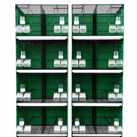 Cage à oiseaux pliable en métal, cadre métallique peu encombrant, fermeture à clip, plateau extractible pour perroquets et petits oiseaux, capacité 50 lb