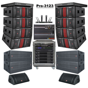 مكبر صوت خطي مزدوج 12 بوصة طراز Pro-3123 ثلاثي الاتجاهات للتأجير في الفعاليات الكبيرة ونظام الصوت للدي جي - Product Image 2