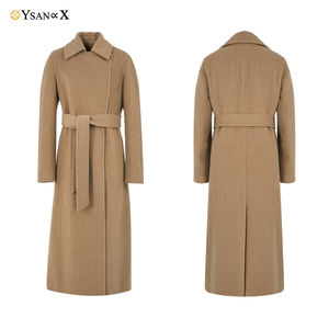 Manteau long élégant pour femme en 10 % <span class=keywords><strong>alpaga</strong></span> et 90 % laine australienne, avec ceinture, longueur maxi, pour l'hiver, commandes en gros OEM - Product Image 3