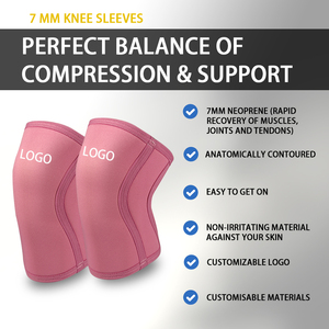 Hot bán phòng tập thể dục Squat đào tạo 5mm 7mm <span class=keywords><strong>Neoprene</strong></span> đầu gối hỗ trợ Brace chống trượt <span class=keywords><strong>Neoprene</strong></span> đầu gối tay áo đàn hồi cử tạ Miếng đệm đầu gối - Product Image 2