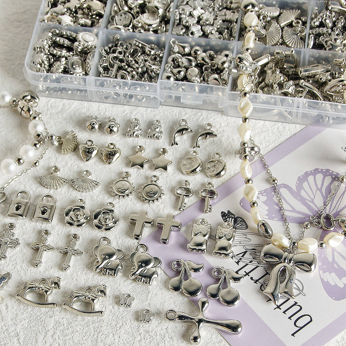 Bulk Tibetan Silver Mixed Pendant Charms Beads Handmade DIY Bracelet  Pendant Necklace Clips Jewelry Making Findings