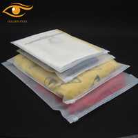 Sacs d'emballage personnalisés en PE recyclable avec fermeture éclair coulissante pour vêtements, t-shirts, sous-vêtements, pulls, chaussettes, sacs de courses en plastique dépoli