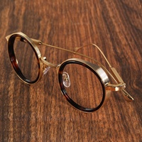FW 2335 Montures de lunettes pour femmes et hommes, lunettes optiques de haute qualité en métal et acétate, logo personnalisé, monture ronde