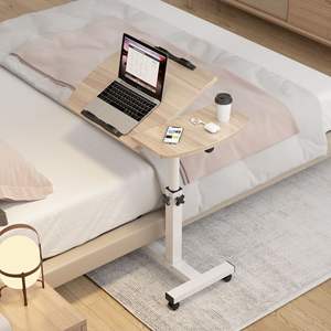 Movable Height-Adjustable Laptop Stand Bedroom Table Home Use Computer <b>Desk</b> <b>Foldable</b> Bedside Table for Study Small Space - Product Image 1