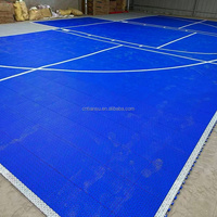 Sistema de Losetas Encajables Portátiles para Canchas de Baloncesto al Aire Libre, Material Plástico PP, Personalizables para Patios Traseros, 3x3, en Venta