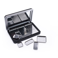 Palette de fards à paupières en aluminium de haute qualité, neuf couleurs, avec miroir de maquillage