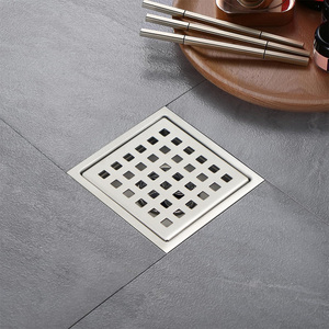 Drenaje de Piso Cuadrado para Baño, Base de Plástico ABS de 4 Pulgadas con Cubierta de Acero Inoxidable, Desagüe de Ducha - Product Image 5