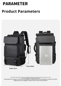 <span class=keywords><strong>Mochila</strong></span> Oxford de Gran Capacidad para Hombre, Casual, Impermeable, para Viajes, con Bolsa de Vacío Individual, <span class=keywords><strong>Antirrobo</strong></span>, para Portátil, de Negocios - Product Image 2