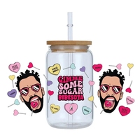 Bas quantité minimale de commande de haute qualité UV DTF tasse enveloppes tasse transferts autocollants pour 16oz 20oz 24oz Libbey verre peut