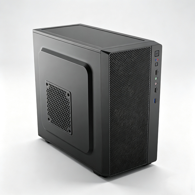 Hot Selling Mid Tower Micro ATX Computer Case Office Mesh Panel Spcc Cabinet for PC Accessories in Stock