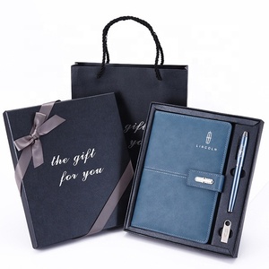Custom 2021 Luxury Refillable Stationery Diary Notebook Gift Set Business Office Pu Leather Magnetic A5 Journal With Box And Pen