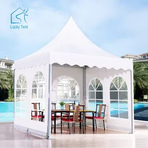 3 X 3M Aluminum Alloy Structure White Pvc Gazebo UV Resistant Event Pagoda Tent For Rental