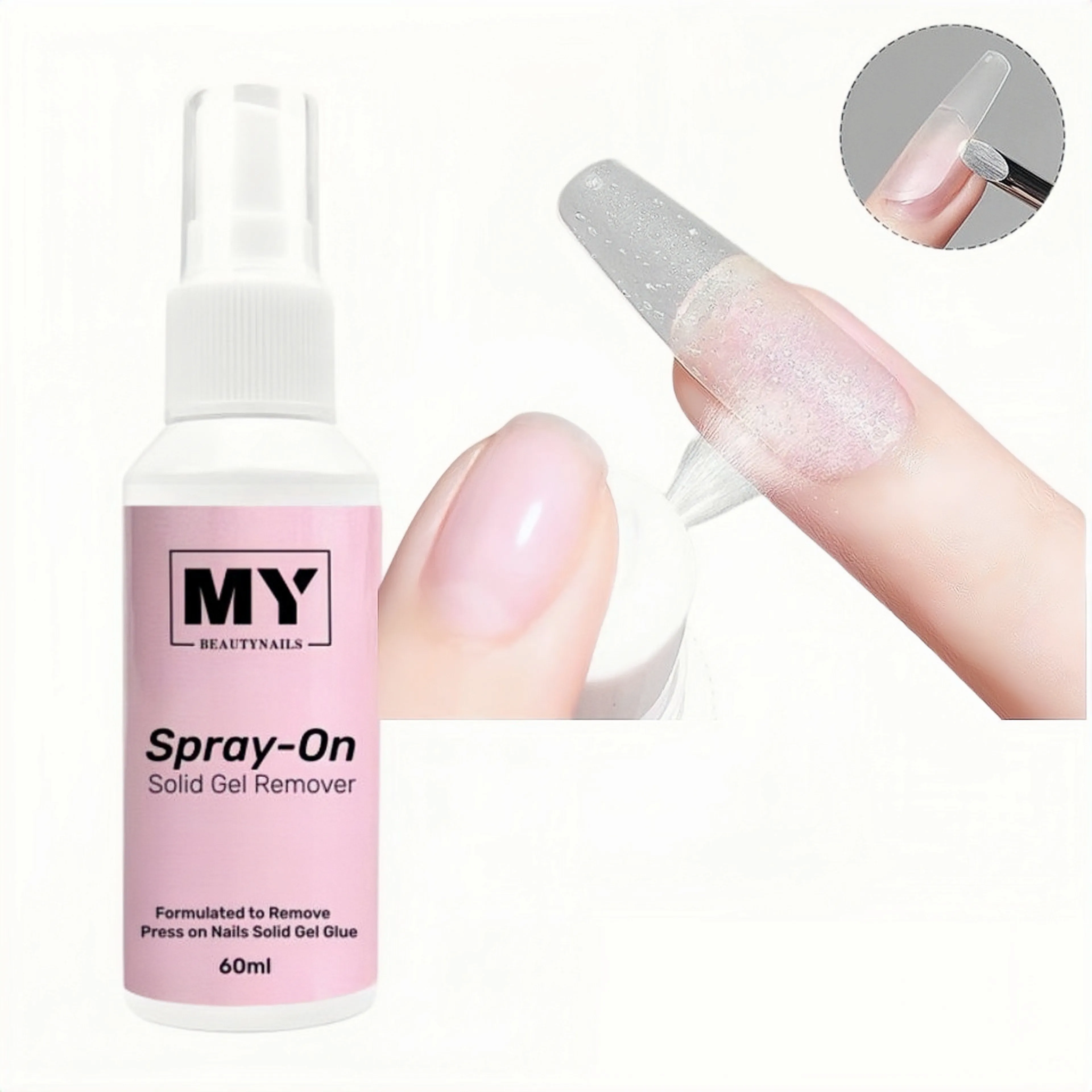 MyBeautyNailsプレスオンネイルゼリータブソリッドソフトジェルネイルチップ接着剤ゲル接着剤チューブスプレーオンソフトジェルプレスオンネイルリムーバー