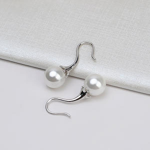 Boucles d'oreilles simples en argent S925 pour femme, accessoires DIY tendance avec perles, modèle semi-fini 1228, marque Wenchi, modèle 16126 - Product Image 2