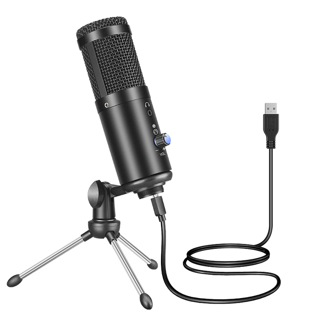 YARMEE USB Computer Microphone for Live Streaming Gaming & Meetings Compatible with Smartphones