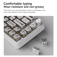 Ajazz AK690 Wired Mechanical Keyboard with Metal Knob, 68 Keys, Hot-Swappable,Suitable for Laptops/Pc Rainbow Light White/Black