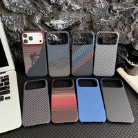 Coque de téléphone en carbone brasé créative antichute demi-coque rigide pour iPhone 17 Pro Max 16 15 14 13 12
