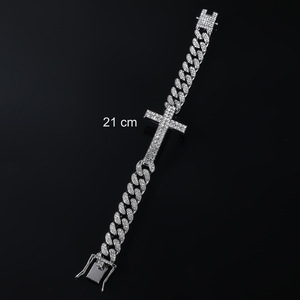 Hot Selling Simple Geometric <b>Cross</b> <b>Chain</b> Bracelet Hiphop Style Alloy Gold Silver Plated Men's Bracelet Fashion Jewelry Wholesale - Product Image 5