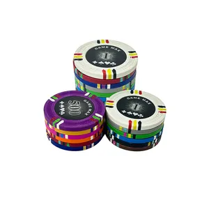 新产品陶瓷扑克筹码赌场质量定制空白陶瓷筹码