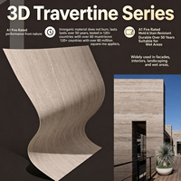 Revêtement mural en ardoise artificielle géométrique 3D 300*1200mm, panneau modulaire ignifuge, imperméable, moderne pour sol/extérieur, 15-30mm