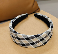 Koreanisches Kariertes Stoff-Stirnband für Valentinstag & Abschlussfeier Modisches Handgefertigtes Damen-Accessoire