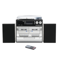 Vente en gros de tourne-disque Bluetooth, double cassette, gramophone, lecteur de disques vinyles, musique USB SD, tourne-disque vintage OEM/ODM