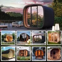 Cabine de sauna rectangulaire pour 6 personnes avec poêle de chauffage haute sécurité pour les soins de santé familiaux