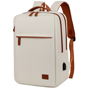 Sac à dos de voyage personnalisé grand format pour ordinateur portable, étanche, antivol, avec port de charge USB, motif géométrique, doublure en polyester PU - Product Image 1