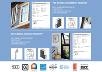 Ventana de Aluminio con Rotura de Puente Térmico, Certificación NFRC, Vidrio Low-E, Cierre Multipunto, Resistente a la Intemperie, Estilo Europeo