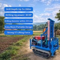 Nouvelle machine de forage de puits d'eau sur chenilles de haute qualité, 200 m, pour puits profonds au Congo