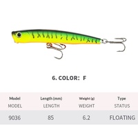NOUVEAU Leurre Flottant MAJOR Minnow 85mm 6.2g, Appât Dur, 8 Couleurs, pour Achigan, Brochet, Perche