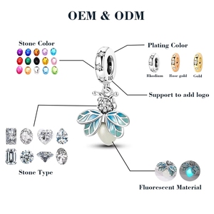 <span class=keywords><strong>MULA</strong></span> Dijes de Plata de Ley 925 con Forma de Panda y Delfín para Pulseras y Collares Originales, Regalo de Moda DIY para Mujer - Product Image 2