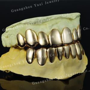 <span class=keywords><strong>Grillz</strong></span> Personalizzati Opachi di Alta Qualità, 8 su 8, in Argento S925, Oro Massiccio 10k 14k 18k, Gioielli Hip Hop per Denti - Product Image 2