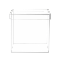 Boîte à cartes de mariage de Luxe transparente, personnalisée, boîte à monnaie, étui en acrylique, présentoir, couvercle, offre spéciale