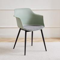Chaise de restaurant nordique minimaliste moderne, ensemble chaise et table basse, chaise de salle à manger en plastique à dossier haut pour usage commercial