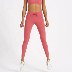 Femmes taille haute taille élastique Spandex Nylon Yoga pantalon séchage rapide Gym entraînement serré Fitness vêtements solide motif Leggings - Product Image 3