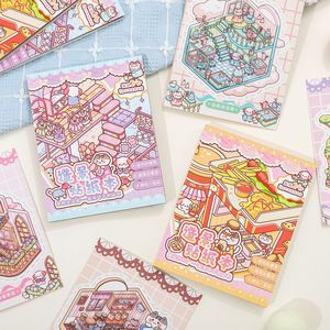 24 autocollants par paquet, série <span class=keywords><strong>Zoo</strong></span> Small Class Goodnight Life Island, autocollants 3D créatifs <span class=keywords><strong>pour</strong></span> cabane, aménagement paysager, tente - Product Image 2