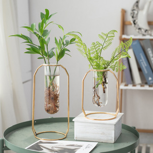 Jarrones de cristal modernos para decoración del hogar, jarrones creativos de mesa, venta al por mayor - Product Image 2