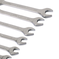FIXTEC-Ensemble de clés à cliquet en acier au carbone traité thermiquement, 8 pièces, ensemble de clés à fourche double