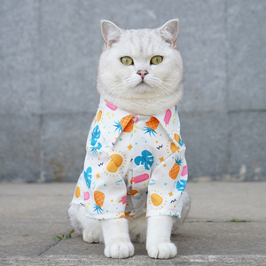 Chemise pour chien Corgi, imprimé feuille de bananier et ananas, vêtements d'été décontractés fins pour petits chiens - Product Image 3