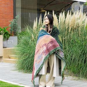 Оптовое производство: Мягкий жаккардовый плед в стиле кантри, тканый на заказ, с индивидуальным дизайном - Product Image 3