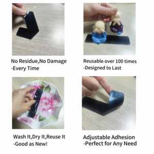 แผ่นเจลกาวแบบลอกออกได้ ไม่ทิ้งรอย ล้างทำความสะอาดได้ ไม่ลื่น ติดแน่น แบบสองด้าน โปร่งใส ใช้ซ้ำได้ เทปนาโน - Product Image 6