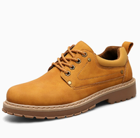 Bottes Martin pour hommes à lacets, bout rond, chaussures de travail décontractées, bottes du désert chaudes à coupe basse pour l'extérieur et le bureau