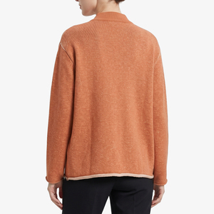 Cardigan Classico Retrò da Donna in Lana Intrecciata <span class=keywords><strong>con</strong></span> Ricamo a Mano, Motivo Tinta Unita, Stile Casual <span class=keywords><strong>con</strong></span> Bottoni e Tasche - Product Image 3